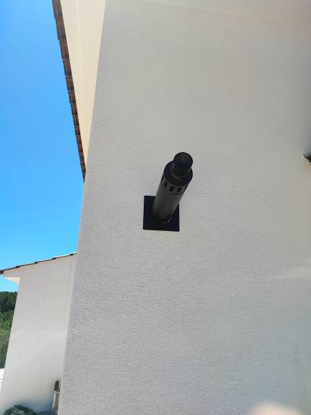 Pose poêle a granulés en 