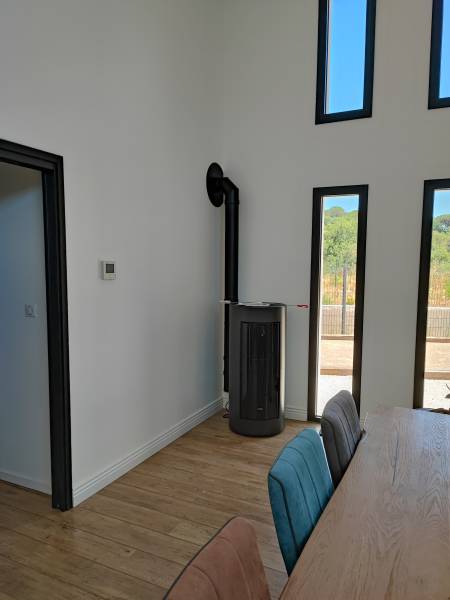 Pose poêle a granulés en 